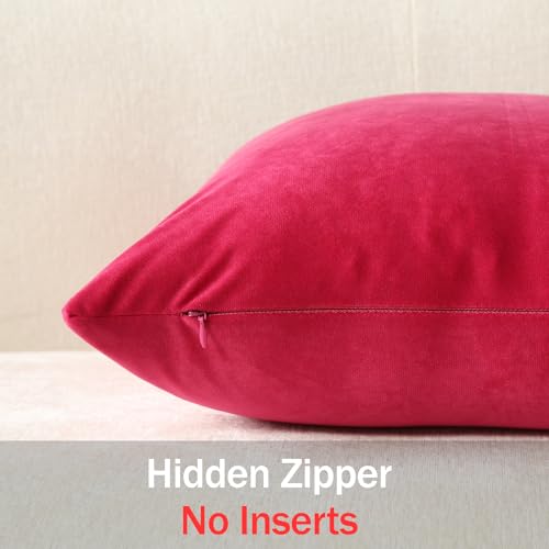 Lumbar Pillow Covers 12x20 Hot Pink (Hot Pink / 20" x 12" (Pack of 2))