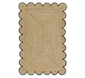 Scalloped Natural Jute Area Rug (2'x10' (Runner) / Black)