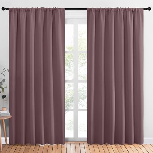Living Room Curtains (Dry Rose / 70"W x 84"L (Pack of 2))