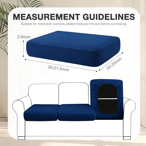 8Pcs Patio Cushion Covers (Navy / 8PCS)