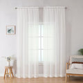 Sheer Curtains 78 inch Length (Ivory / 42"W x 78"L (Pack of 2))
