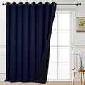 Navy Blue Blackout Patio Door Curtain Panels W100 x L108 (100"W x 108"L (Pack of 1) / Navy Blue)