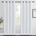 Room Darkening Curtains for Living Room (Greyish White / 55"W x 78"L (Pack of 2))