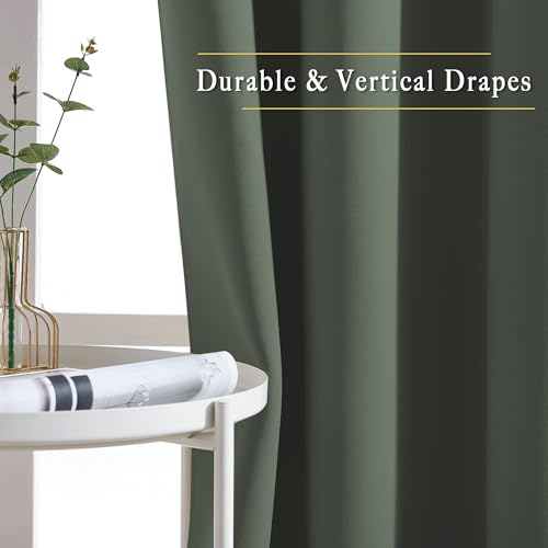 Living Room Curtains 84 inch Long (Dark Mallard / 52"W x 84"L (Pack of 2))