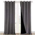 Full Shading Curtains 90 inches Long 2 Panels Set for Windows (Grey / 52"W x 90"L (Pack of 2))