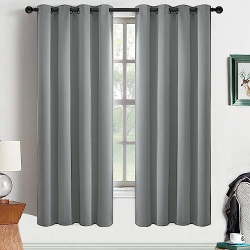Room Darkening Curtains 52x63 inch Length Dove Grey (Dove Grey / 52"W x 63"L (Pack of 2))