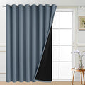 Stone Blue Blackout Patio Door Curtain Panels W100 x L84 (100"W x 84"L (Pack of 1) / Stone Blue)