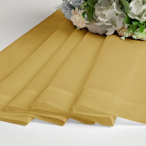 Gold Sheer Curtains 78 Inches Long 2 Panels (Gold / 42"W x 78"L (Pack of 2))
