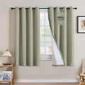 100% Blackout Linen Curtains 63" L 2 Panels Heathered Tea (Heathered Tea / 52"W x 63"L (Pack of 2))