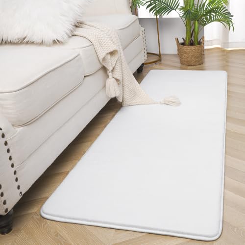 Modern Soft Hallway Runner Rug (2' x 8' (Runner) / White)