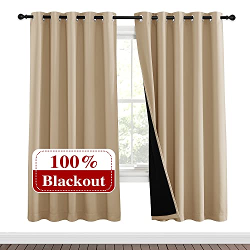 Living Room Completely Shaded Draperies (Biscotti Beige / 62"W x 72"L (Pack of 2))