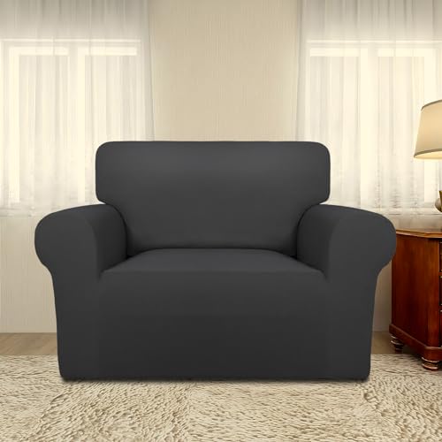 Super Stretch Sofa Slipcover (Small-XL Oversized Sofa / Dark Gray)