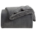 Fleece Blanket Throw Size Dark Grey Lightweight Super Soft Cozy Fuzzy Bed Blankets Microfiber Factory Shop (Dark Grey / Throw(50"x60"))