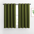 Bedroom Room Darkening Curtains and Drapes (Olive / 46"W x 54"L (Pack of 2))
