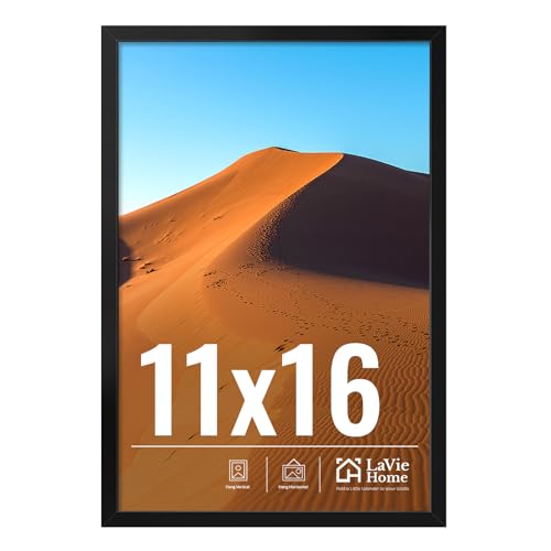 11x16 Picture Frame for Wall Display (Black / 11x16)