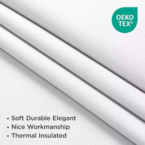 Curtains 84 Inches Long 2 Panels Set (Pure White / 52"W x 84"L (Pack of 2))