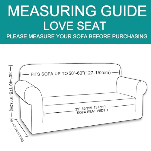 Loveseat Cover Stretch Couch Cover Sofa Slipcover (Blue / Loveseat)