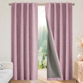 Blackout Curtains for Bedroom (Pink / 42"W x 90"L (Pack of 2))