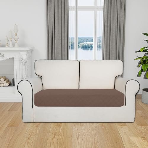 Sectional Couch Covers for Dogs L Shape Sofa Cover Reversible Sofa Slipcover Chaise Lounge Cover Furniture Protector Cover for Pets Dog Cat (30" x 50" / Brown/Beige)