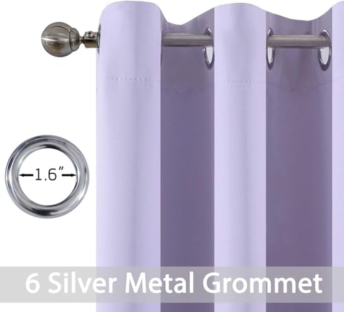 Room Darkening Curtains 42x72 inch Length Lilac (Lilac / 42"W x 72"L (Pack of 2))