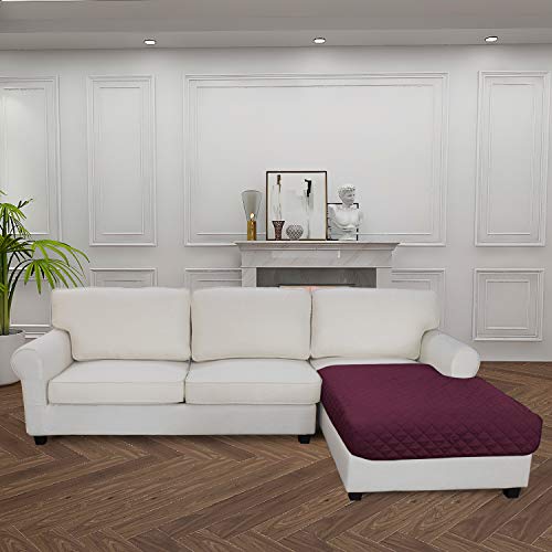 Sectional Couch Covers for Dogs L Shape Sofa Cover Reversible Sofa Slipcover Chaise Lounge Cover Furniture Protector Cover for Pets Dog Cat (42" x 68" / Wine/Wine)