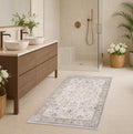 Boho Large 3x4 Bathroom Rug (3' x 4' (Rectangular) / Light Gray / Sage)