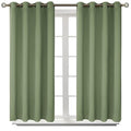 Grass Green Blackout Curtains for Bedroom 54 Inch Long (Grass Green / 52"W x 54"L (Pack of 2))