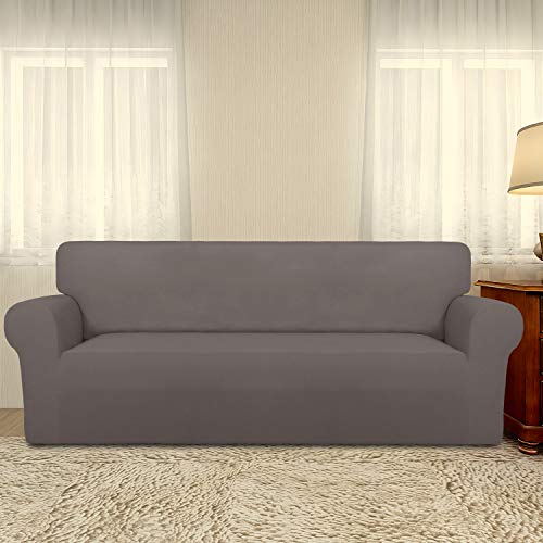 Stretch Oversized Couch Covers Fleece Sofa Slipcovers Taupe (X-Large Oversized Sofa / Taupe)