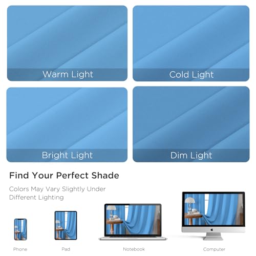 Light Blue Blackout Curtains Customize (Light Blue / Customsize)