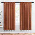 Blackout Curtains and Drapes (Burnt Orange / 52"W x 72"L (Pack of 2))