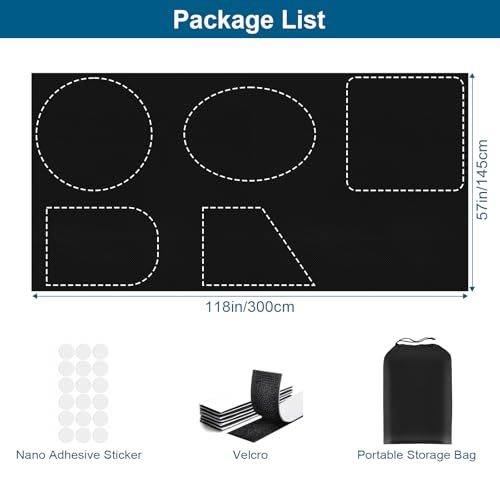 100% Blackout Curtains for Bedroom (Black / 57"W x 118"L (Pack of 1))
