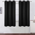 Black Blackout Curtains 34 x 63 Inch Length (Black / 34"W x 63"L (Pack of 2))