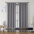 Ava Light Grey Blackout Curtains for Bedroom 84 Inch Length 2 Panels Set (Light Grey / 40"W x 84"L (Pack of 2))