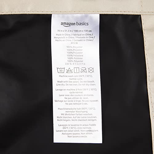 Portable Blackout Curtain Shade with Suction Cups (Beige / 1-Pack)