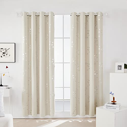 Blackout Curtains (Light Beige/Cubic / 52"W x 95"L (Pack of 2))