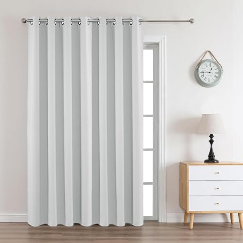 White Curtains 95 Inches Long 1 Panel (Greyish White / 70"W x 95"L (Pack of 1))