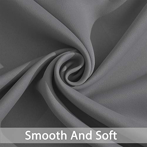 Grey Room Darkening Curtains 84 inch Gray Sliding Door Drapes (Grey / 100"W x 84"L (Pack of 1))