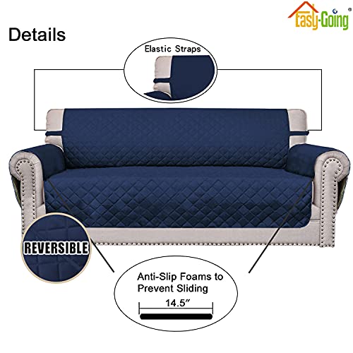 Reversible Couch Cover (Navy/Navy / XX-Large Sofa)