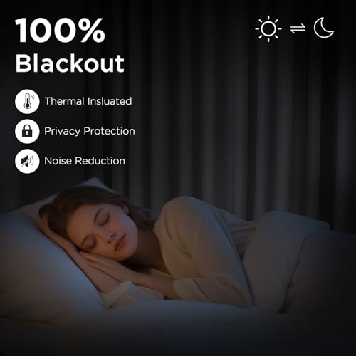 Custom Blackout Curtains for Bedroom Living Room (Greywish White / Customsize)