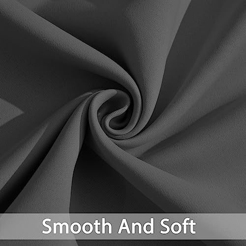 Room Darkening Curtains 52x54 inch Length Charcoal Grey (Charcoal Grey / 52"W x 54"L (Pack of 2))
