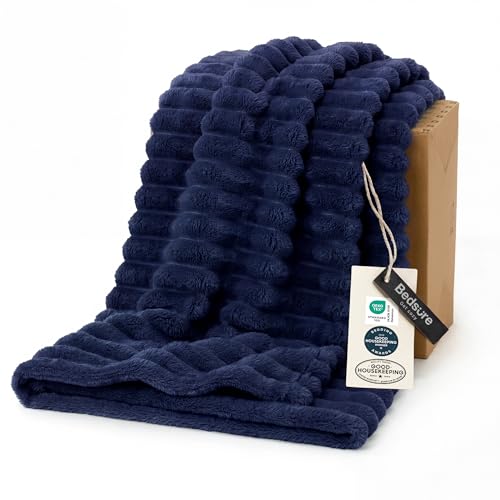 Soft Twin XL Blanket for Bed Dorm Navy Blue 66"x90" (Navy / Twin XL)