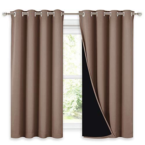 Bedroom Full Blackout Curtain Panels (Cappuccino / 52"W x 54"L (Pack of 2))