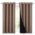 Bedroom Full Blackout Curtain Panels (Cappuccino / 52"W x 54"L (Pack of 2))