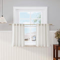 Cream Linen Cafe Curtains 30 Inch Length Privacy Light Filtering Semi Sheer Front Door Small Window Curtains Back Tab Rod Pocket Short Curtain for Bathroom Kitchen Basement RV 26x30 Cream (26"W x 30"L (Pack of 2) / Natural)