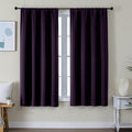 Ava BlackBerry Blackout Curtains for Bedroom 63 Inch Length 2 Panels Set (Blackberry / 40"W x 63"L (Pack of 2))