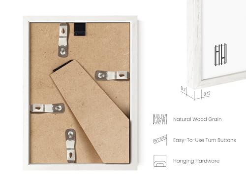 White Oak Wood 5x7 Picture Frame (Set of 01 / White Oak / 5x7 in)