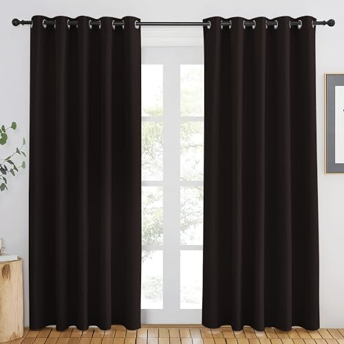 Toffee Brown Blackout Curtains 84 inch Length (Toffee Brown / 66"W x 84"L (Pack of 1))