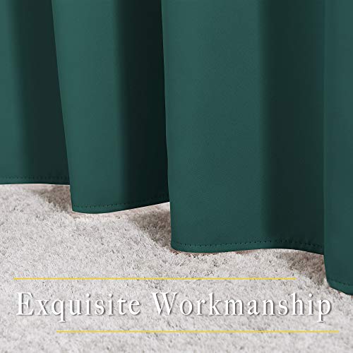 Blackout Hunter Green Curtains 84 inches Long (Hunter Green / 46"W x 84"L (Pack of 2))
