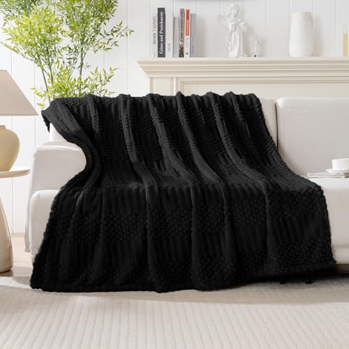 90x90 Inch Black Queen Large Blanket (Black / Queen(90x90))