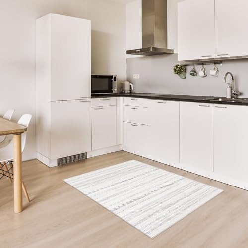 Boho 2x3 Washable Area Rug Non Slip Carpet for Entryway Gray (Boho Grey / 2' X 3' (Rectangular))